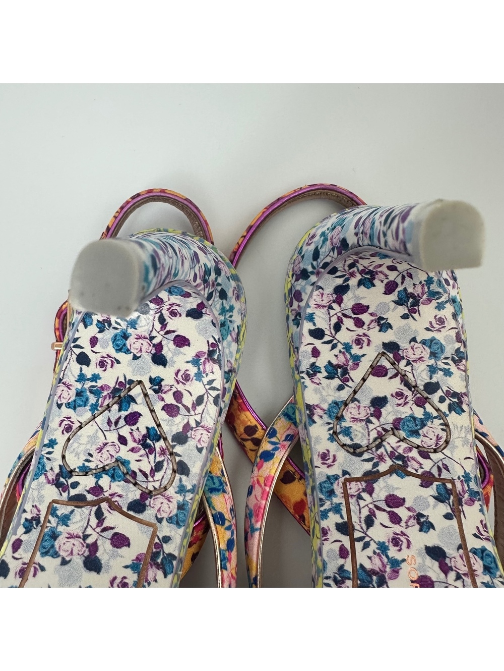 Sophia Webster Laurellie Floral Silk & Leather Slingback Sandals EU 40 US 9 - Picture 7 of 14